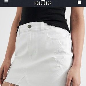 Hollister White Mini High Rise Skirt